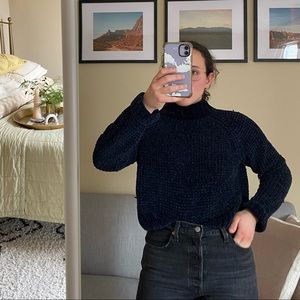 H&M Velvetty Mock Neck Sweater